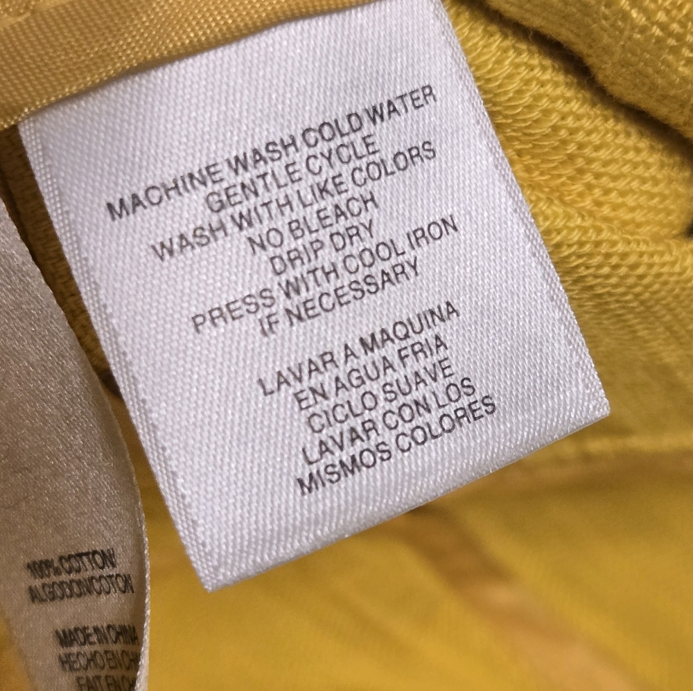 Jones New York Bright Yellow Button Front Fitted Cotton Jacket Size PP - Picture 7 of 8